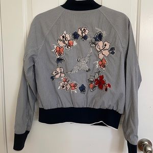 Jason Wu Stripe Bomber Jacket